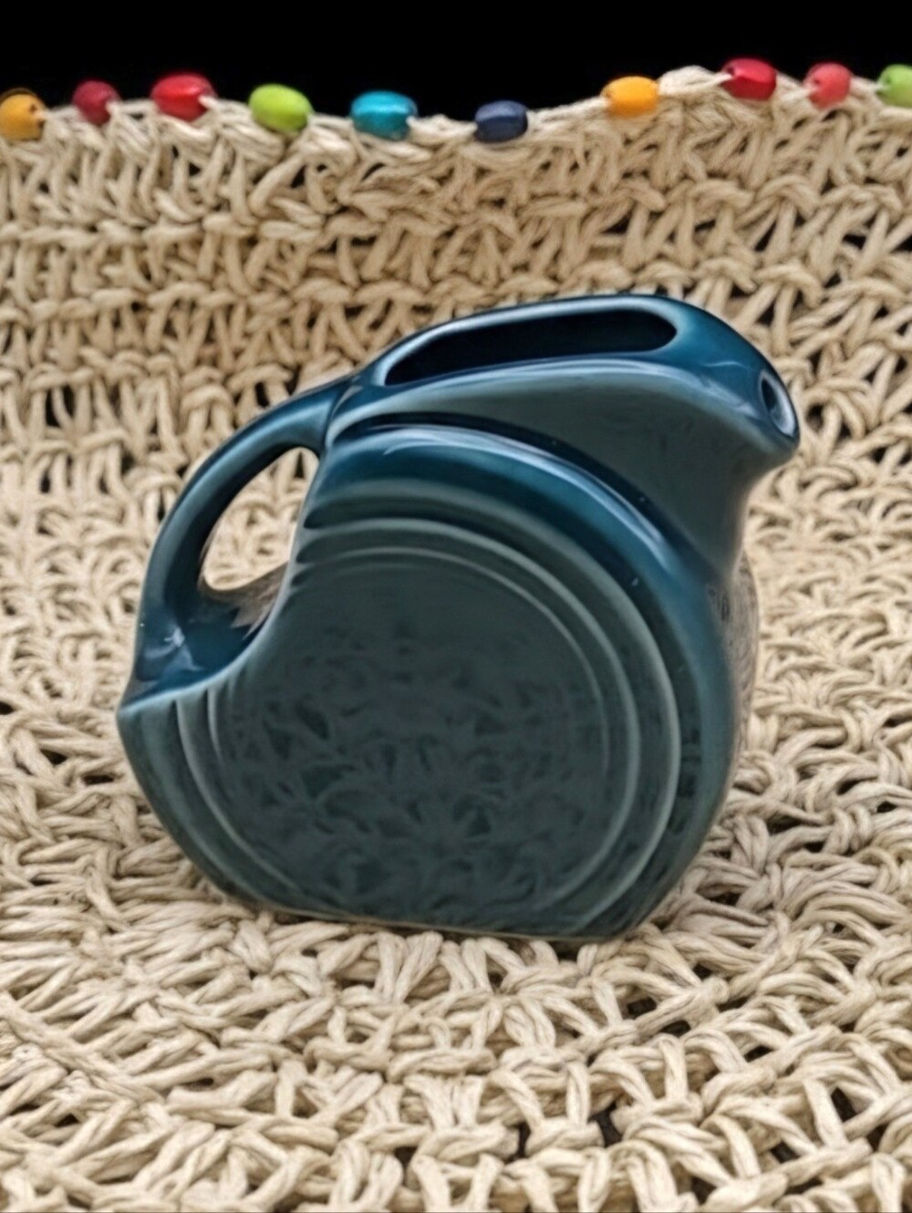FIESTAWARE HLC Vintage Retired JUNIPER Mini Disc Pitcher 1999